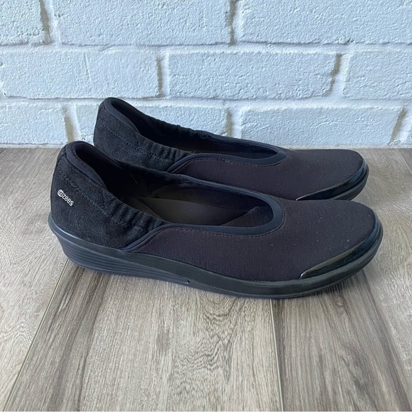 Bzees Malibu Black Casual Slip On Comfort Shoes Arch Support Flats Womens 11 - Picture 1 of 9